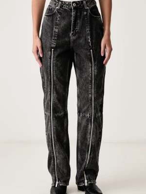 Karl Lagerfeld Jeans jeansy straight damskie czarny