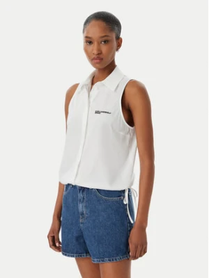 Karl Lagerfeld Jeans Kamizelka B2W11020 Biały Regular Fit