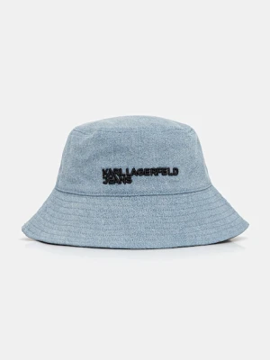 Karl Lagerfeld Jeans kapelusz bawełniany kolor niebieski B1W33056