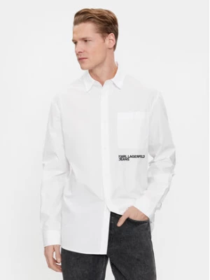 Karl Lagerfeld Jeans Koszula 240D1601 Biały Slim Fit