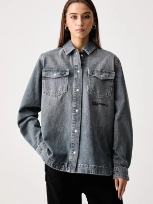 Karl Lagerfeld Jeans koszula damska jeansowa szary