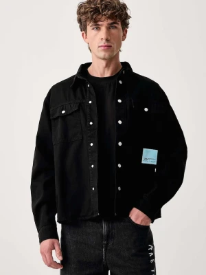 Karl Lagerfeld Jeans koszula męska bawełniana x Pietro Terzini czarny