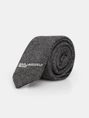 Karl Lagerfeld Jeans krawat bawełniany damska kolor szary wzorzysta A4W33086