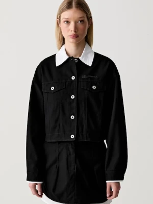 Karl Lagerfeld Jeans krótka kurtka damska jeansowa