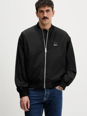 Karl Lagerfeld Jeans kurtka bomber kolor czarny przejściowa oversize B1M15015