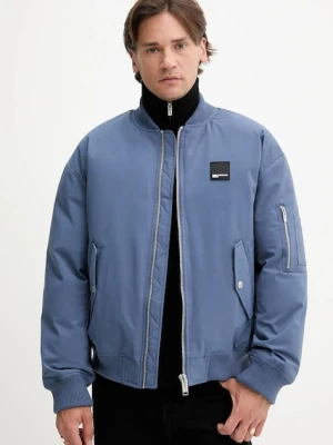 Karl Lagerfeld Jeans kurtka bomber kolor niebieski zimowa A3M15038