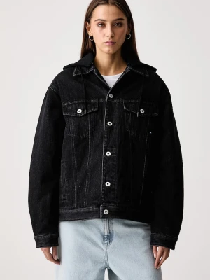 Karl Lagerfeld Jeans kurtka damska jeansowa x Pietro Terzini czarny
