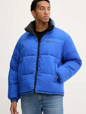 Karl Lagerfeld Jeans kurtka dwustronna kolor czarny zimowa oversize A4M15033