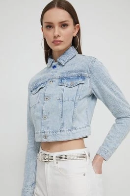 Karl Lagerfeld Jeans kurtka jeansowa damska kolor niebieski przejściowaCHEAPER