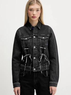 Karl Lagerfeld Jeans kurtka jeansowa kolor czarny przejściowa A4W14012