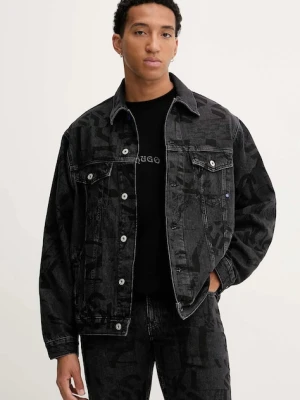 Karl Lagerfeld Jeans kurtka jeansowa kolor czarny przejściowa oversize A4M14013