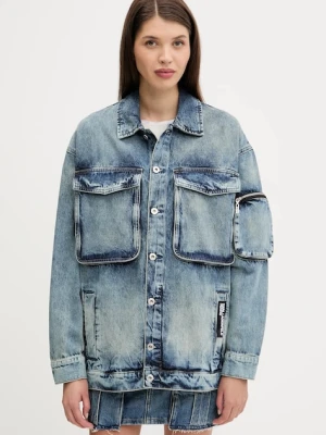 Karl Lagerfeld Jeans kurtka jeansowa kolor niebieski przejściowa oversize A3W14011