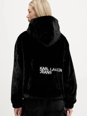 Karl Lagerfeld Jeans kurtka kolor czarny przejściowa oversize A4W15057