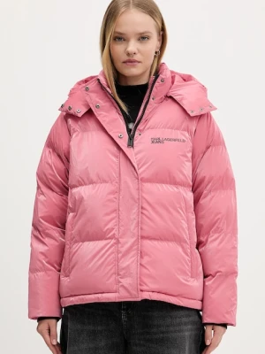 Karl Lagerfeld Jeans kurtka kolor różowy zimowa A4W15020