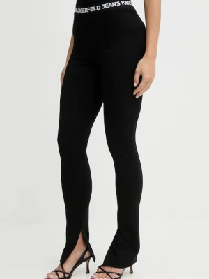 Karl Lagerfeld Jeans legginsy damskie kolor czarny gładkie B1W10091