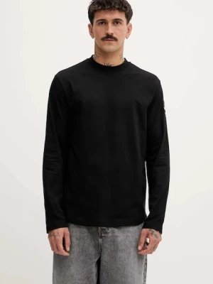 Karl Lagerfeld Jeans longsleeve bawełniany kolor czarny gładki A4M17085
