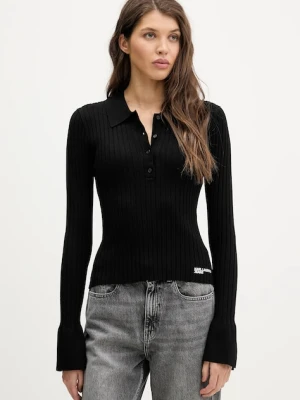 Karl Lagerfeld Jeans longsleeve kolor czarny B1W18026