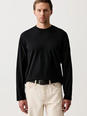 Karl Lagerfeld Jeans longsleeve męski bawełniany czarny