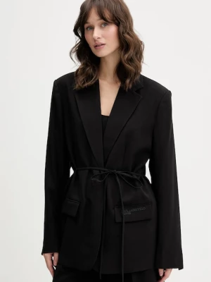 Karl Lagerfeld Jeans marynarka z domieszką lnu