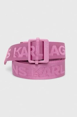Karl Lagerfeld Jeans pasek damski kolor różowy