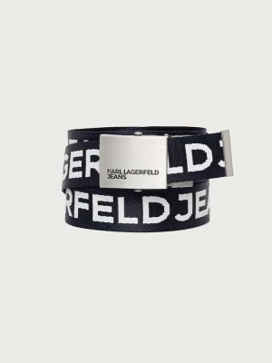 Karl Lagerfeld Jeans pasek dwustronny granatowy