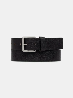 Karl Lagerfeld Jeans pasek męski skórzany czarny