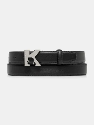 Karl Lagerfeld Jeans pasek skórzany damski kolor czarny A3W33120