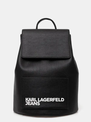 Karl Lagerfeld Jeans plecak damski kolor czarny duży gładki A2W30251