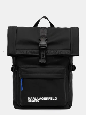Karl Lagerfeld Jeans plecak męski kolor czarny duży gładki A3M30246