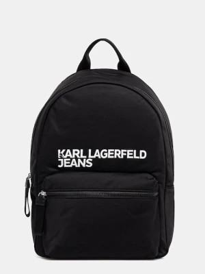 Karl Lagerfeld Jeans plecak męski kolor czarny duży z aplikacją A3M30353