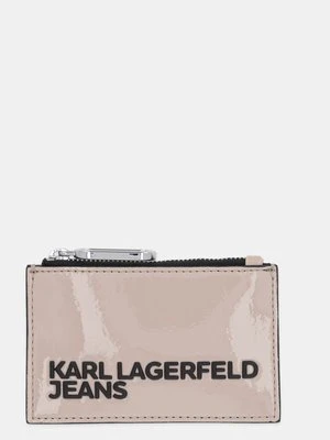 Karl Lagerfeld Jeans portfel damski kolor beżowy A1W30251