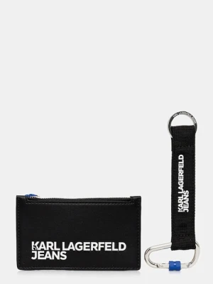 Karl Lagerfeld Jeans portfel i brelok męski kolor czarny A4M32065