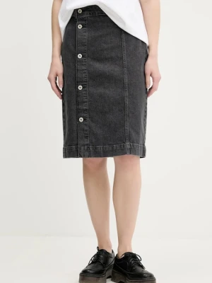 Karl Lagerfeld Jeans spódnica jeansowa kolor szary mini prosta A3W12010