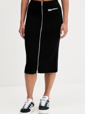 Karl Lagerfeld Jeans spódnica kolor czarny midi ołówkowa A4W12005
