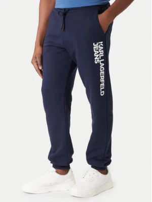 Karl Lagerfeld Jeans Spodnie dresowe A1M10001 Granatowy Slim Fit