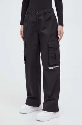 Karl Lagerfeld Jeans spodnie dresowe kolor czarny z nadrukiem