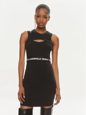 Karl Lagerfeld Jeans Sukienka codzienna 241J1303 Czarny Slim Fit