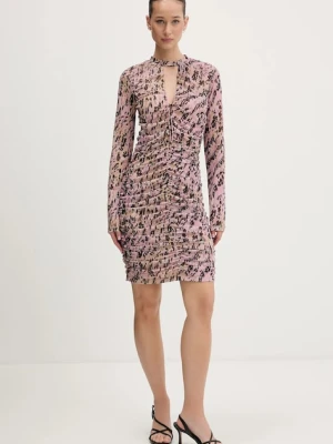Karl Lagerfeld Jeans sukienka kolor różowy mini dopasowana B1W13046