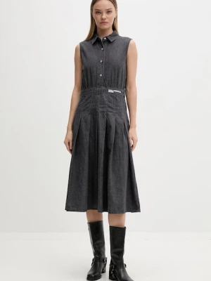 Karl Lagerfeld Jeans sukienka rozkloszowana jeansowa