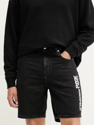 Karl Lagerfeld Jeans szorty jeansowe męskie kolor czarny A3M10048