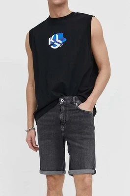 Karl Lagerfeld Jeans szorty jeansowe męskie kolor szary