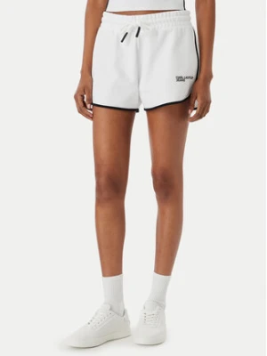 Karl Lagerfeld Jeans Szorty sportowe B2W10125 Biały Regular Fit