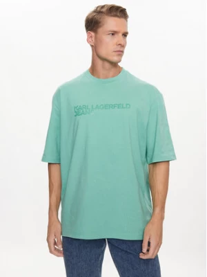 Karl Lagerfeld Jeans T-Shirt 231D1750 Zielony Regular Fit