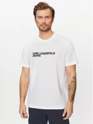 Karl Lagerfeld Jeans T-Shirt 235D1707 Biały Regular Fit