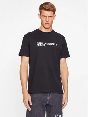 Karl Lagerfeld Jeans T-Shirt 235D1707 Czarny Regular Fit
