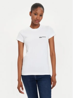 Karl Lagerfeld Jeans T-Shirt 241J1700 Biały Slim Fit