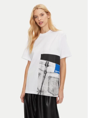 Karl Lagerfeld Jeans T-Shirt 246J1706 Biały Relaxed Fit