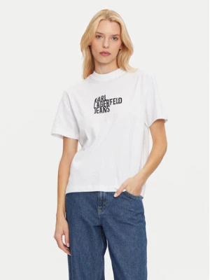 Karl Lagerfeld Jeans T-Shirt 246J1712 Biały Regular Fit