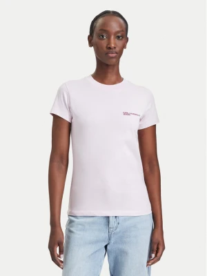 Karl Lagerfeld Jeans T-Shirt A1W17004 Różowy jasny Slim Fit