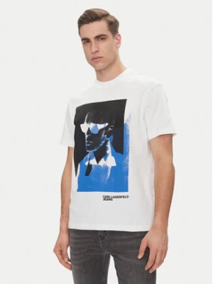 Karl Lagerfeld Jeans T-Shirt A2M17036 Biały Regular Fit